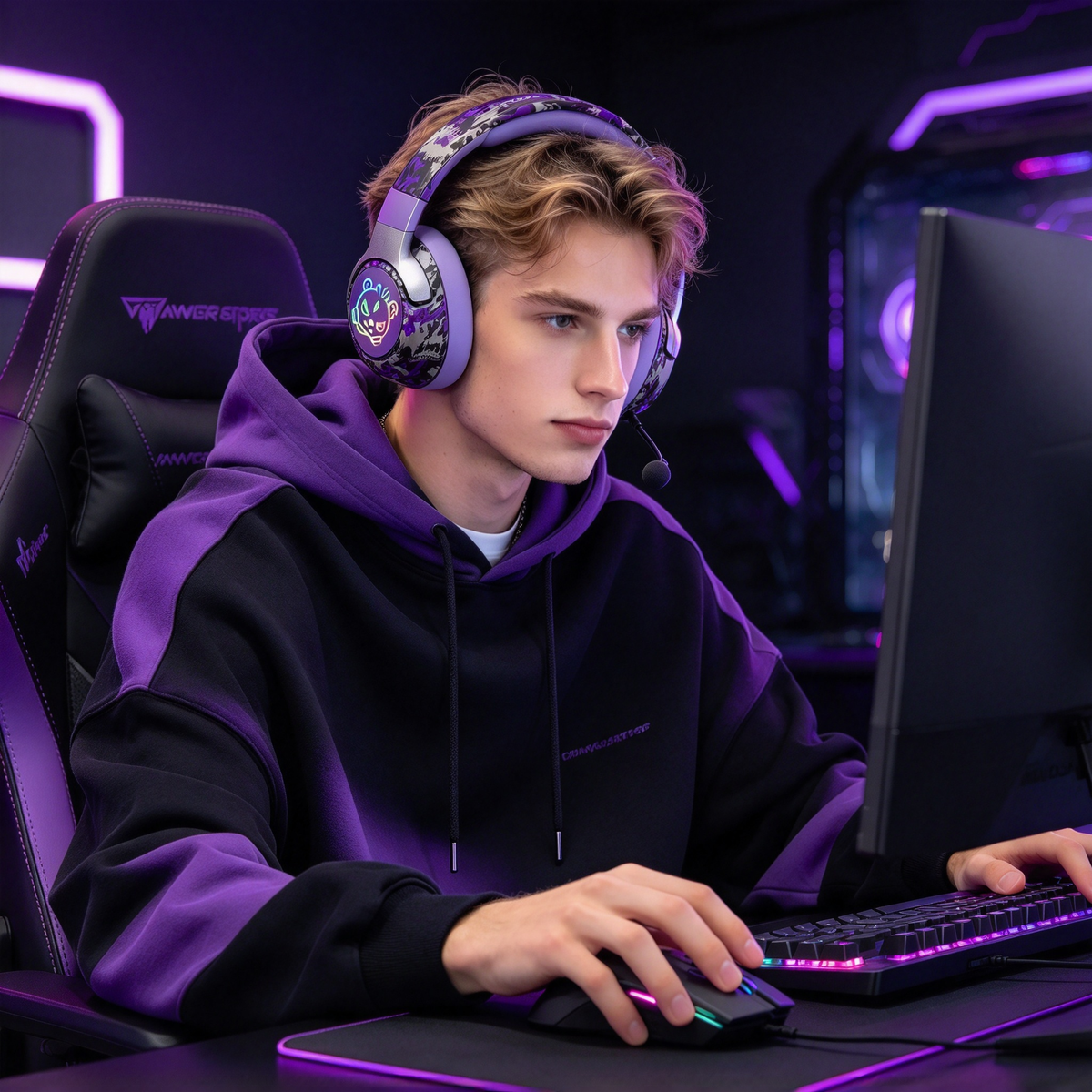 π§ Gaming Headset | ABS Material | Gaming & Streaming | Gamers Gift | RGB Graphic Design