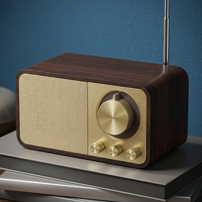 Retro Bluetooth Speaker | Vintage Wood-Style Wireless Audio for Home & Desk