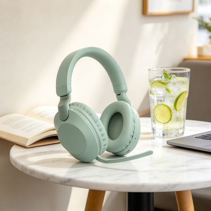 🎧 Wireless Headphones | Soft Leather Comfort | Gaming & Work Essential