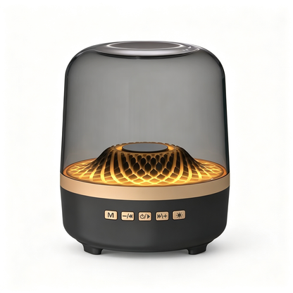 🔊 Bluetooth Speaker | Glass Dome | Home Gifts | Golden Ambient Glow