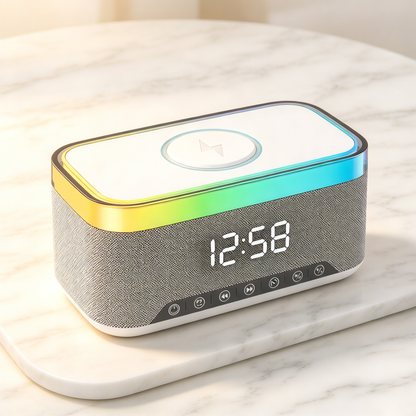 🌈 Smart Speaker | Mesh Fabric | Bedside Gift | Colorful LED Glow