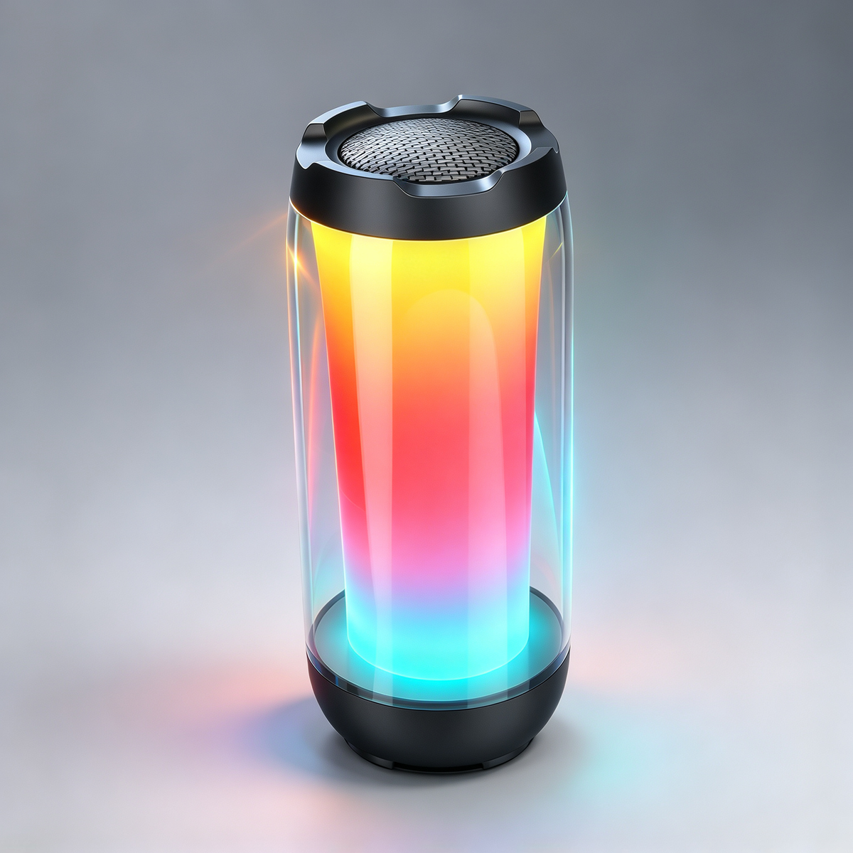 🌈 Bluetooth Speaker | Modern Mesh Design | Music Lovers | Vibrant LED Glow