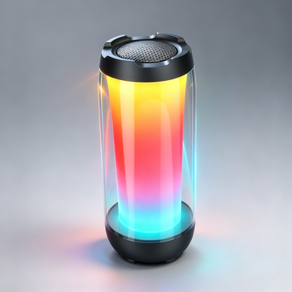 🌈 Bluetooth Speaker | Modern Mesh Design | Music Lovers | Vibrant LED Glow