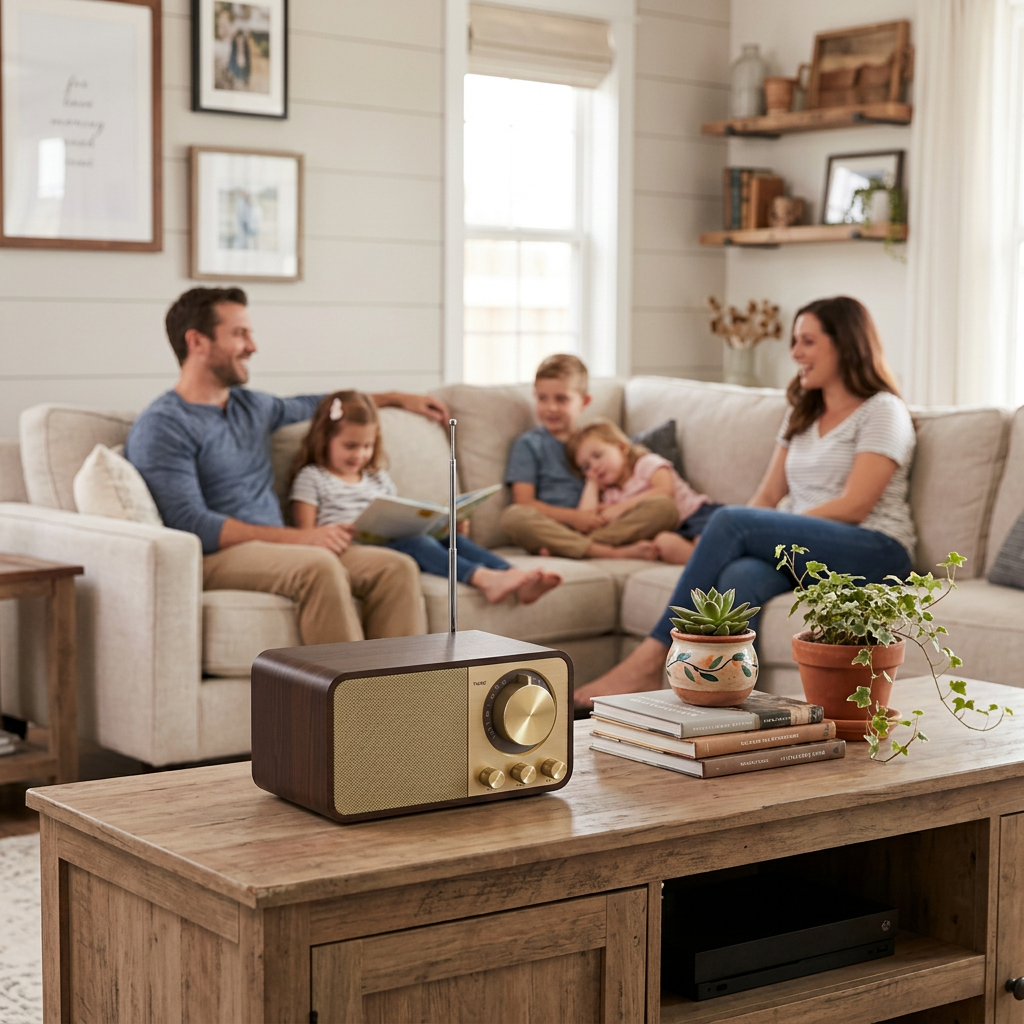 Retro Bluetooth Speaker | Vintage Wood-Style Wireless Audio for Home & Desk