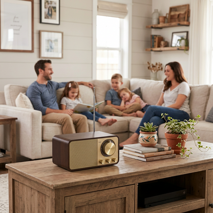 Retro Bluetooth Speaker | Vintage Wood-Style Wireless Audio for Home & Desk