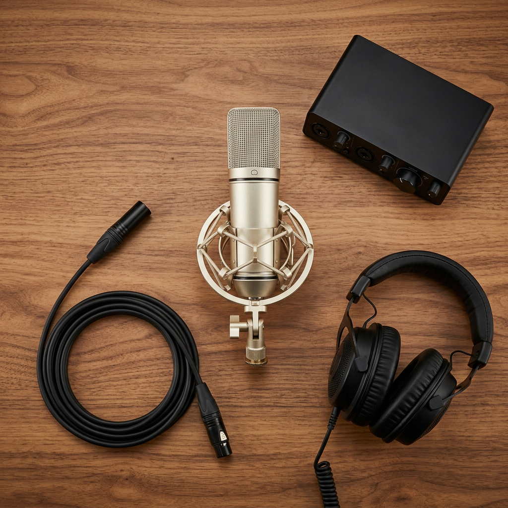 Large-Diaphragm Condenser Microphone | Professional Studio Recording Mic