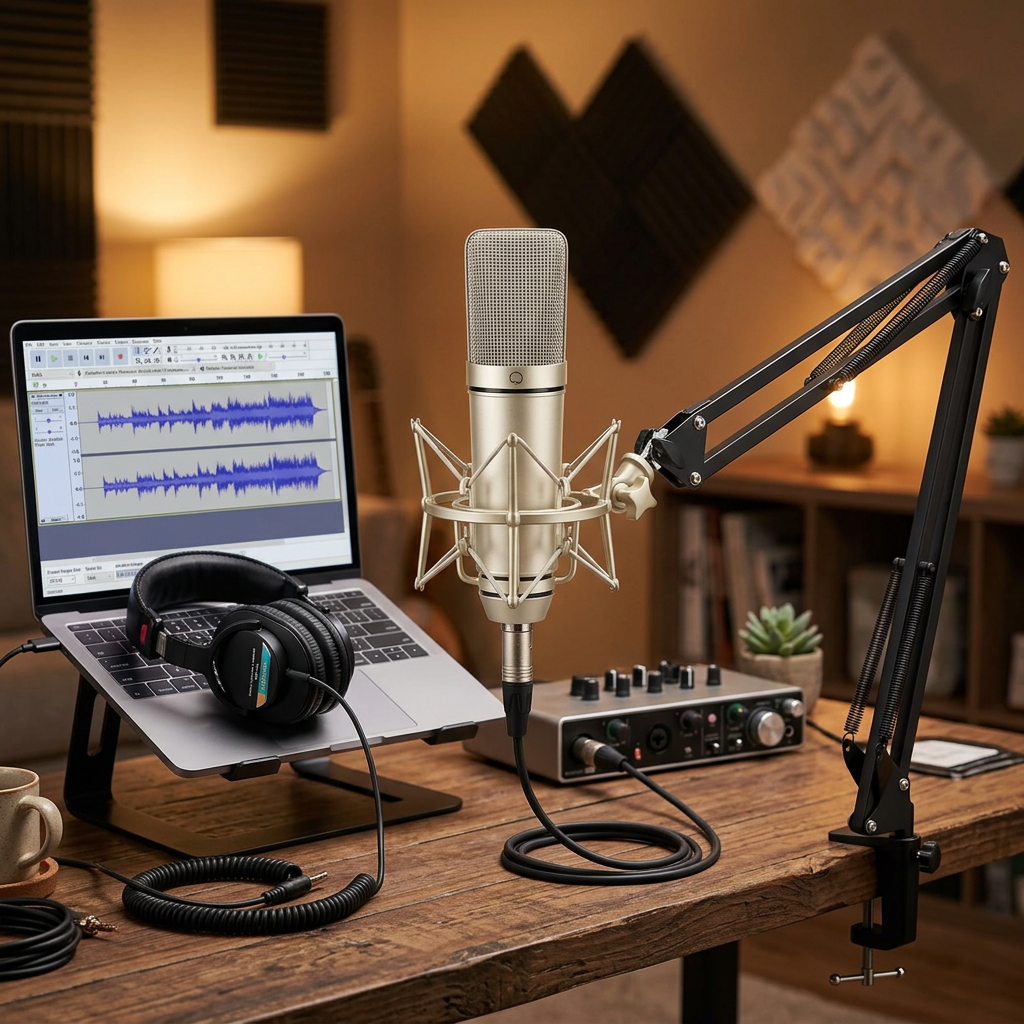 Large-Diaphragm Condenser Microphone | Professional Studio Recording Mic