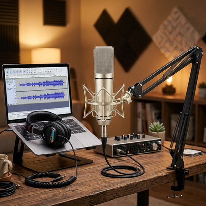 Large-Diaphragm Condenser Microphone | Professional Studio Recording Mic