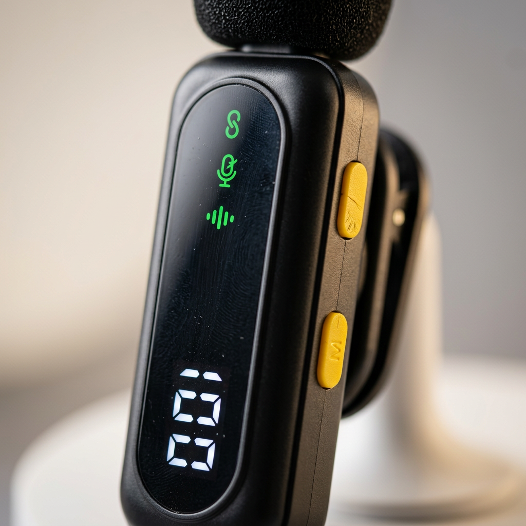 🎙️Magnetic Wireless Lavalier Microphone | Dual Clip-On Mic with Digital Display